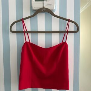 Red J Crew Sweetheart Bustier top